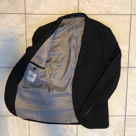 Topman men’s black blazer size 38 US - Picture 2 of 4
